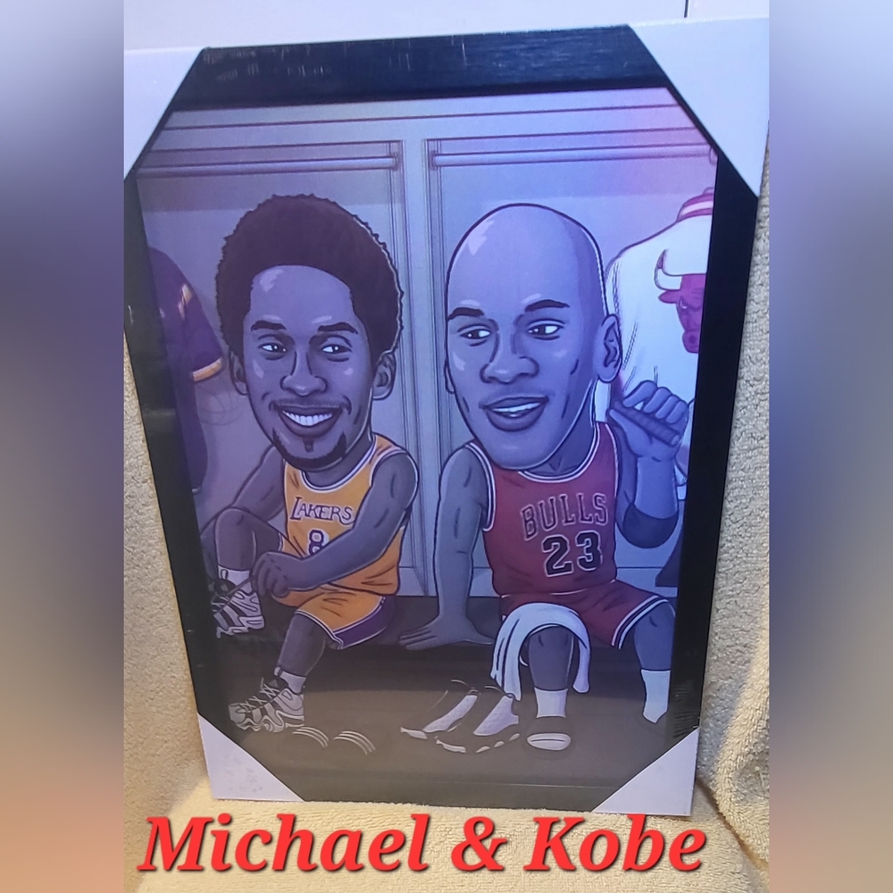 Micahel Jordan & Kobe Bryant 3D Hologram Picture Wrapped in Plastic - Picture 3 of 3